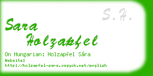 sara holzapfel business card